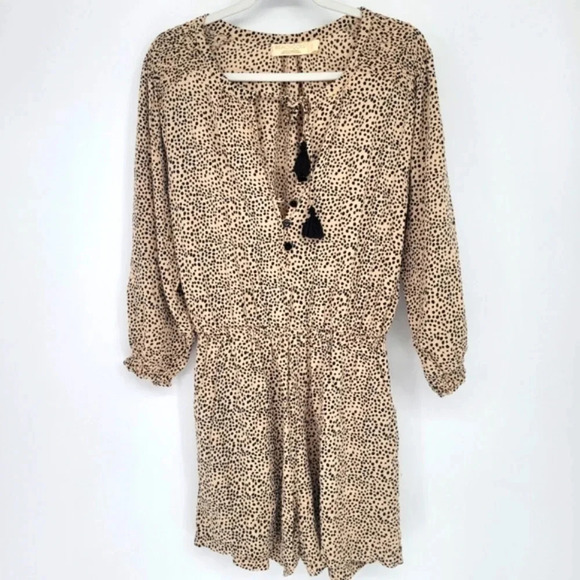 Anthropologie Beachgold animal print Romper Chelsea covet up size small - Picture 2 of 10